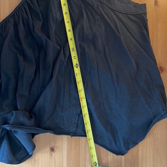 Free People Spring Break One Shoulder Top Size Small Black Cotton - Picture 9 of 11